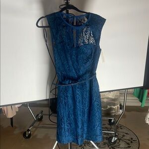 Trina Turk Blue Sheath Mini Dress